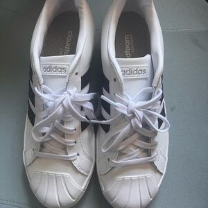 Adidas Cloudfoam White and Black Shoes